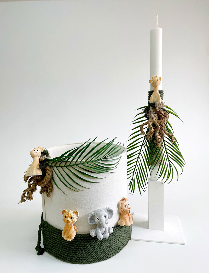 Σετ βάπτισης Jungle Friends Μανάκου 8τμχ 