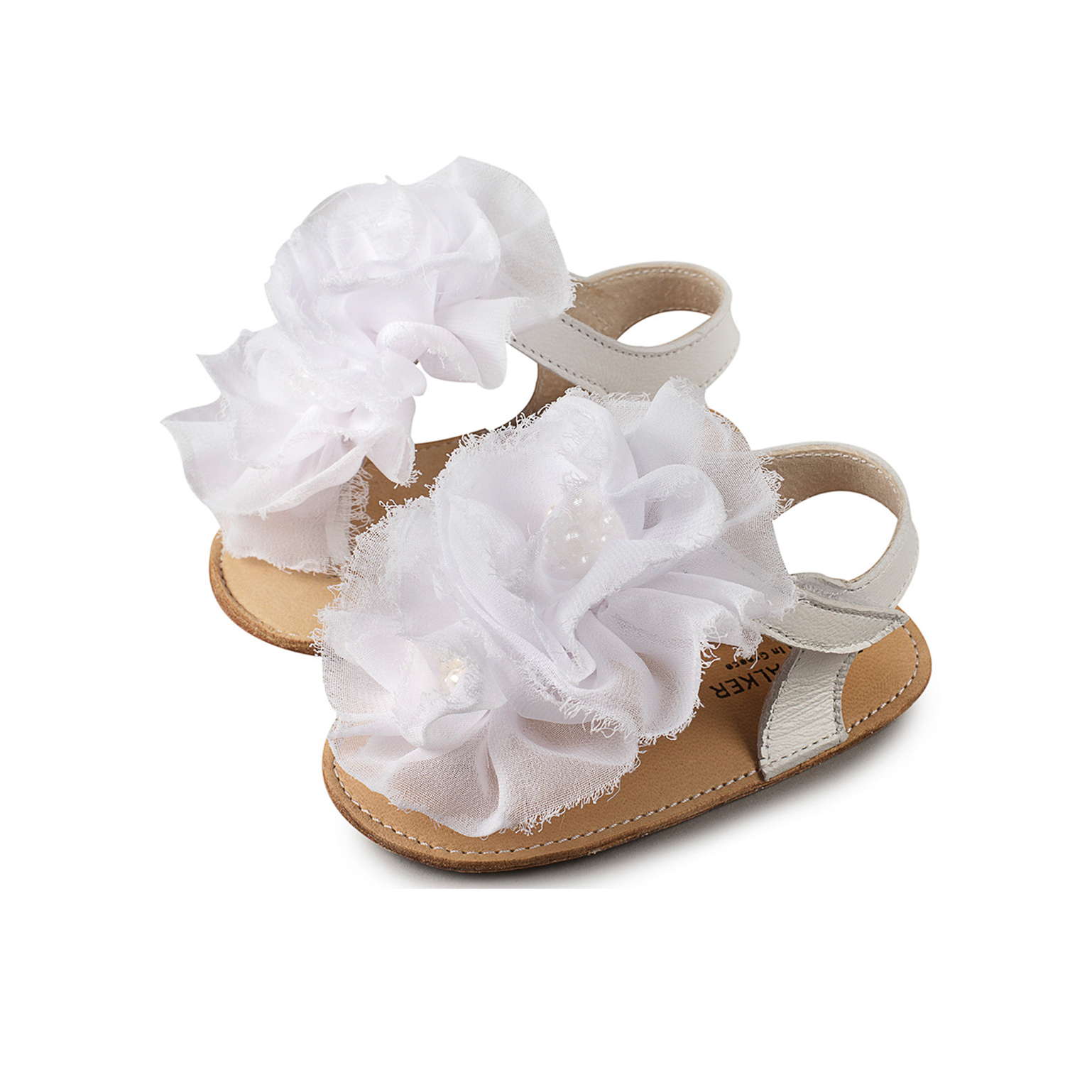 Πέδιλο Δερμάτινο Λευκό Babywalker MI1559