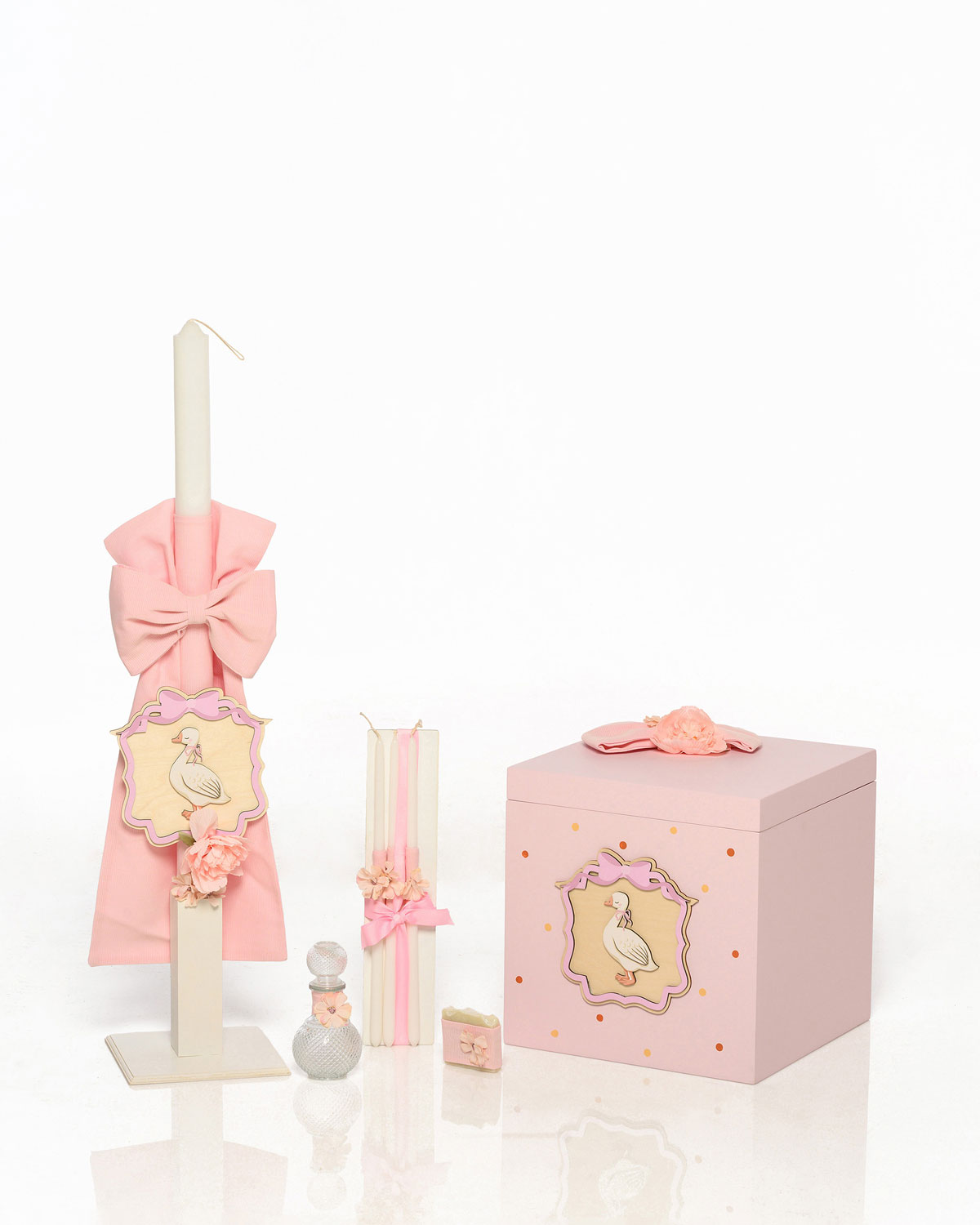 Σετ Βάπτισης με Θέμα Χήνα 7Τμχ