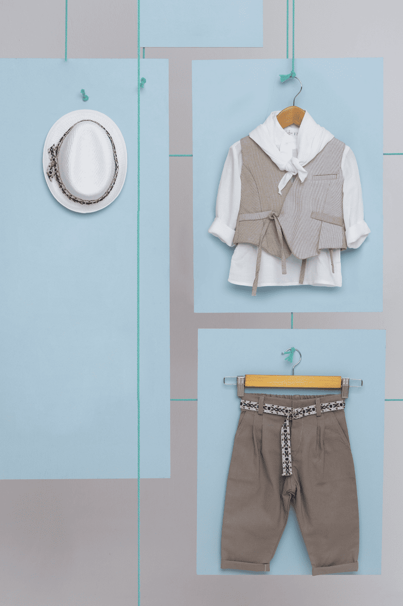 Bambolino Ρούχο Βάπτισης Μπεζ Καφέ Sebastian